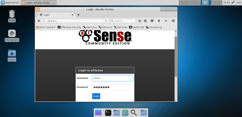 pfsense web access