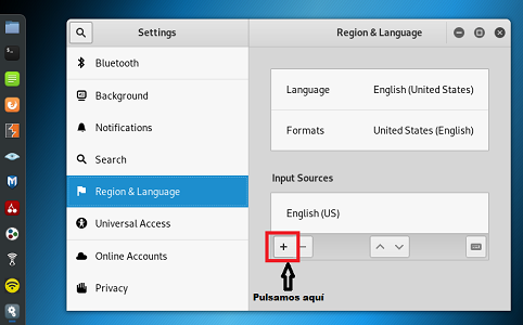 Screenshot kali linux region y lenguaje